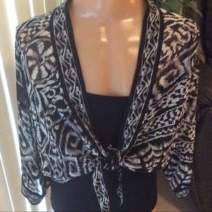 Chico’s front tie wrap blouse, size 1